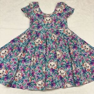Wild Rich Kids Girls Disney Marie Print Short Sleeve Dress EUC Size 9/10‎ Kitten